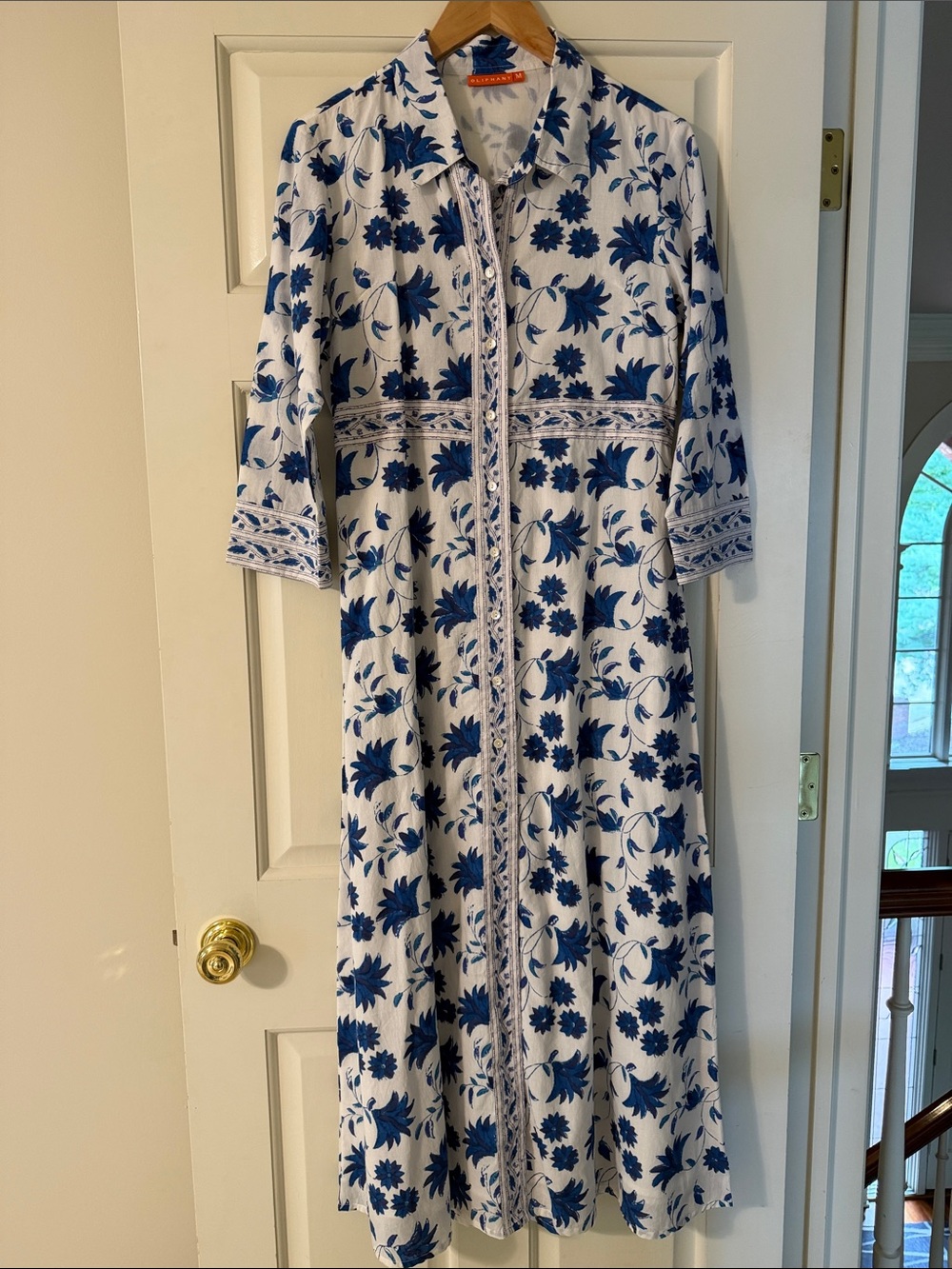 NWOT Oliphant Three Quarter Sleeve Maxi Dress